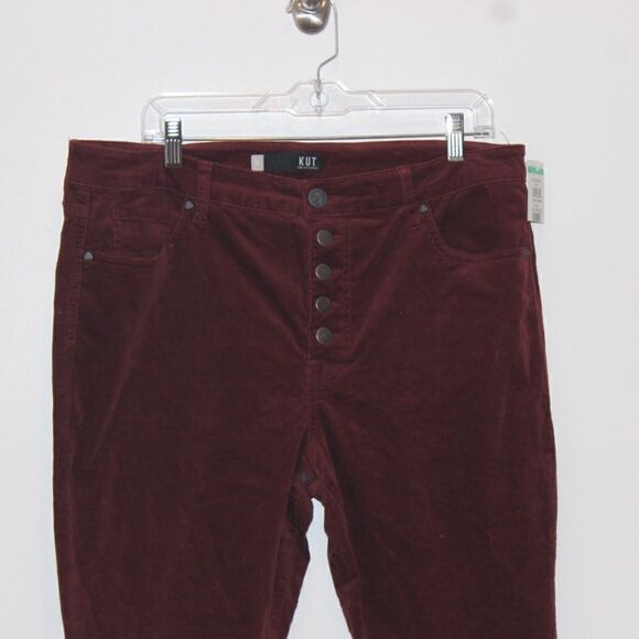 NEW KUT High Rise Donna Fab ab Ankle Skinny Corduroy Jeans Women Size 16 - Picture 3 of 14